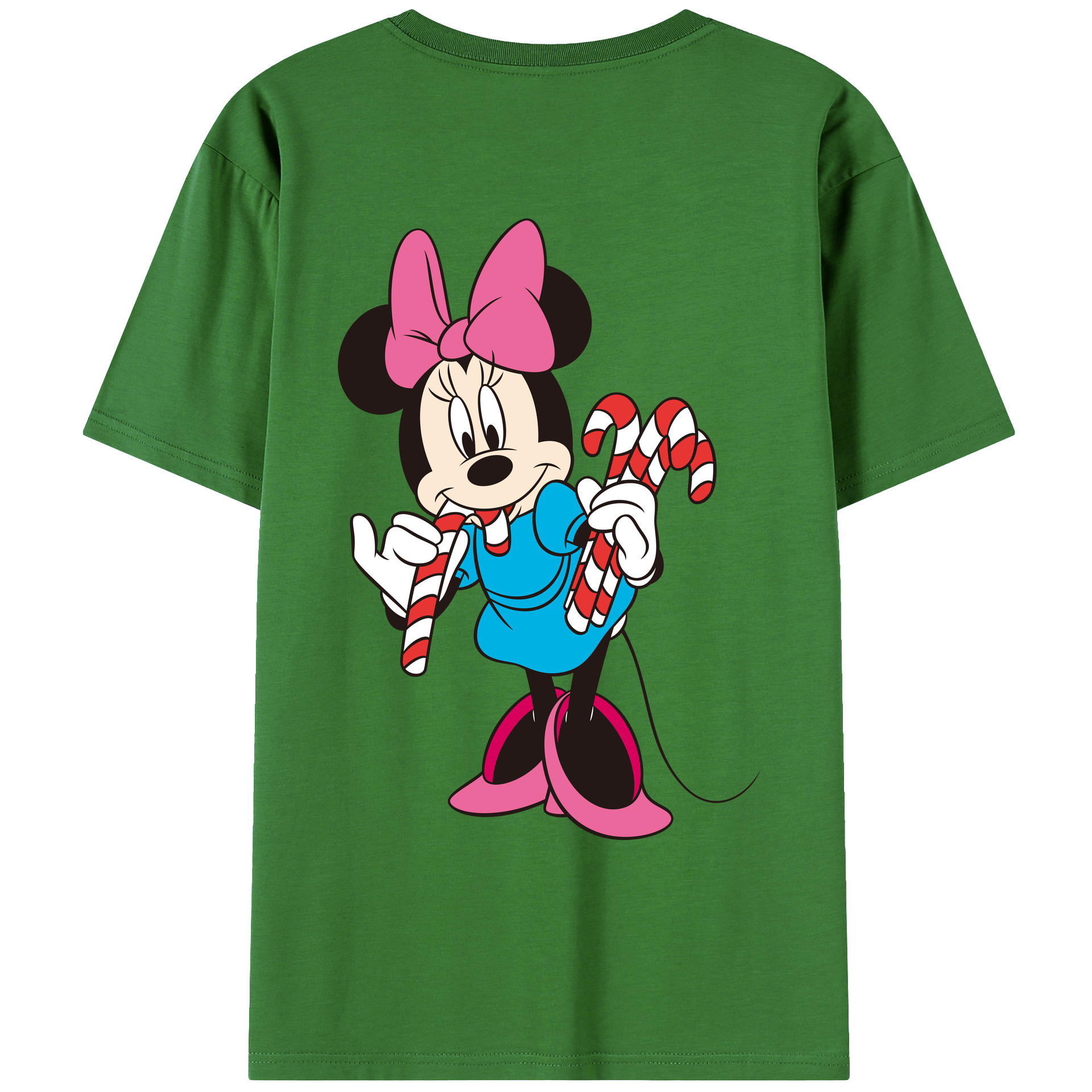 （画像用） ミッキーマウス Mickey Mouse レディース半袖Tシャツ(バックプリント)